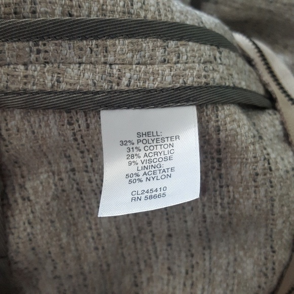 Classiques Entier Tweed Gray Zipper Blazer - Picture 6 of 9